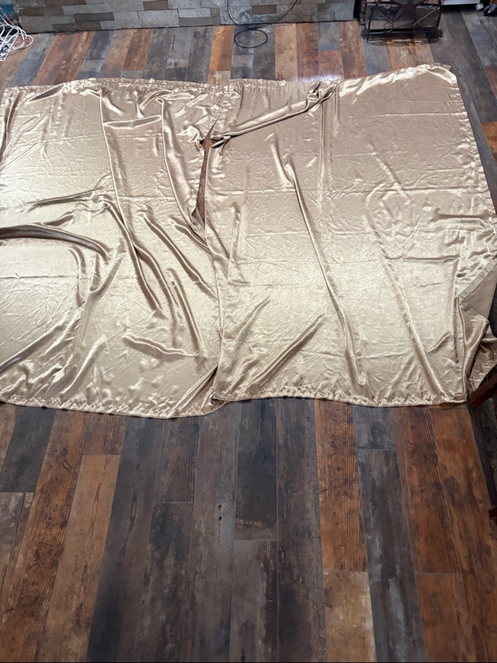 Shiny Gold Satin Backdrop or Fabric